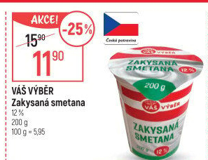 Zakysaná smetana 12% Váš Výběr