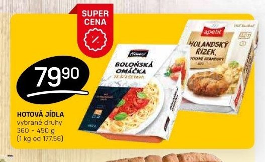 Hotová jídla vybrané druhy 360 - 450 g