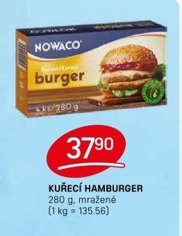 Kuřecí hamburger 280 g, mražené