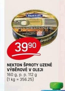 Nekton šproty uzené výběrové v oleji
