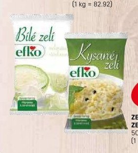 Zelí červené, zelí bílé, zelí kysané Efko