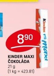 KINDER MAXI ČOKOLÁDA