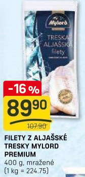 Aljašská treska filety mražená Premium Mylord