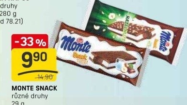 Dezert mléčný Monte Snack Zott