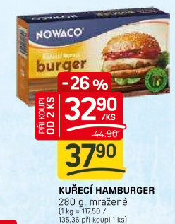 Hamburger kuřecí mražený Nowaco