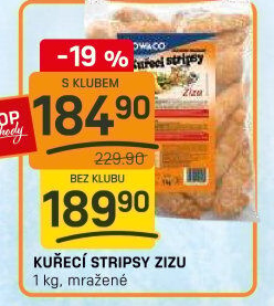 Kuřecí stripsy mražené Zizu Nowaco