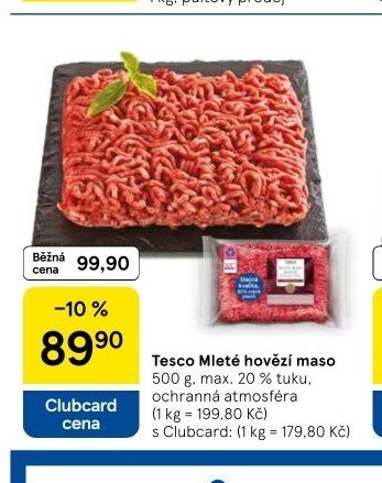 Tesco Mleté hovězí maso