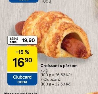 Croissant s párkem