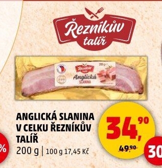 Anglická slanina Řezníkův talíř