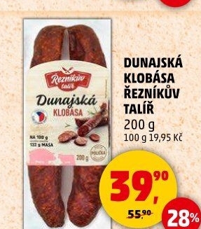 Dunajská klobása Řezníkův talíř