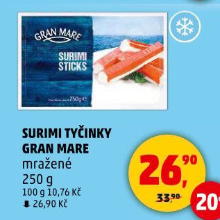 Krabí tyčinky mražené Gran Mare