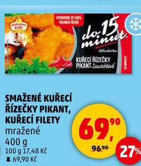 Kuřecí filety smažené mražené Vodňanské kuře