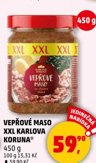 Maso vepřové ve sklenici Karlova Koruna