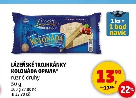 Oplatky trojhránky Kolonáda Opavia