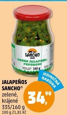 Papričky Jalapeňos Sancho