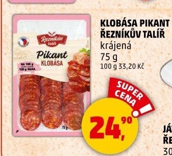 Pikantní klobása Řezníkův talíř