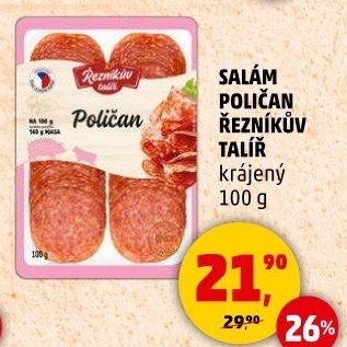 Salám Poličan Řezníkův talíř