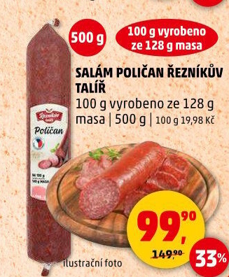 Salám Poličan Řezníkův talíř