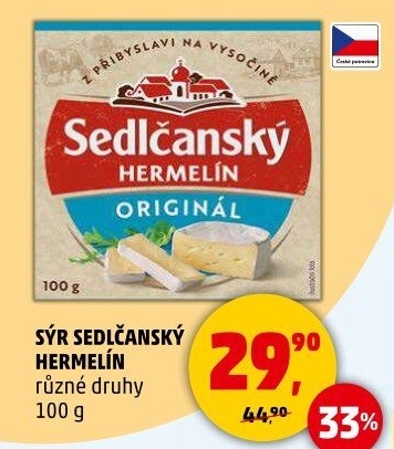 Sýr Hermelín Sedlčanský