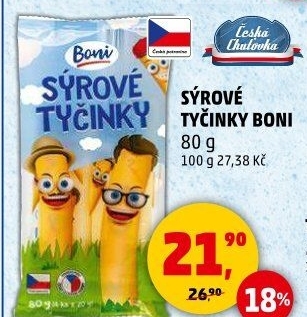 Sýrové tyčinky pro děti Boni