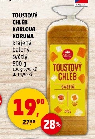 Toustový chléb Karlova Koruna