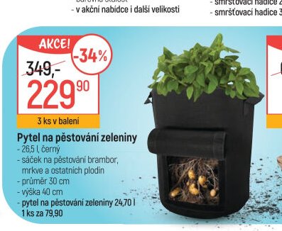 Pytel na pěstování zeleniny