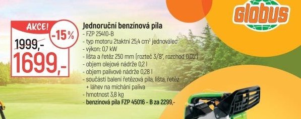 Jednoruční benzínová pila FZP 25410-B