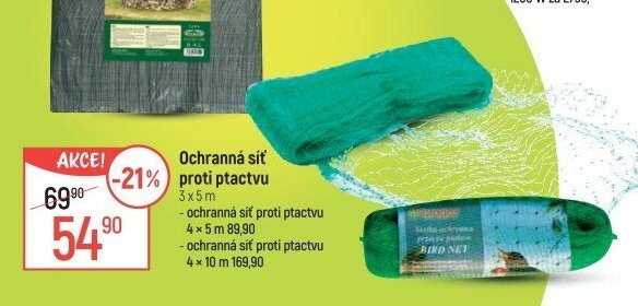 Ochranná síť proti ptactvu