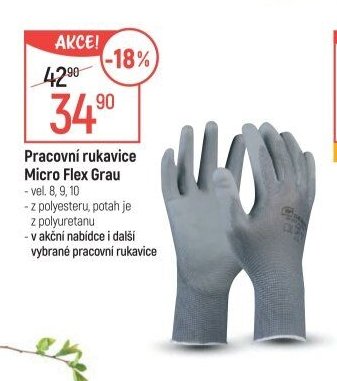 Pracovní rukavice Micro Flex Grau