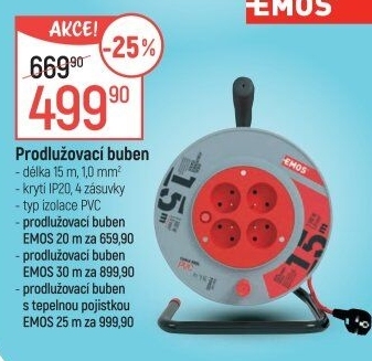 Prodlužovací kabel na bubnu Emos