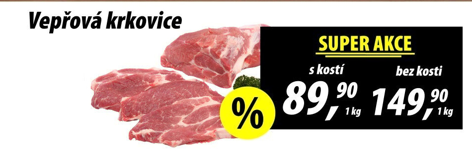 Vepřová krkovice s kostí