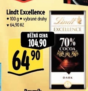 Čokoláda Excellence Lindt