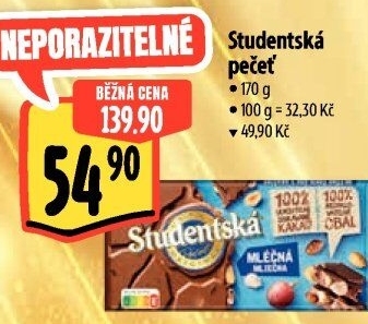 Čokoláda Studentská pečeť Orion