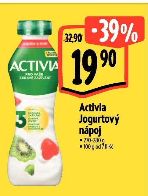 Jogurtový nápoj Activia Danone