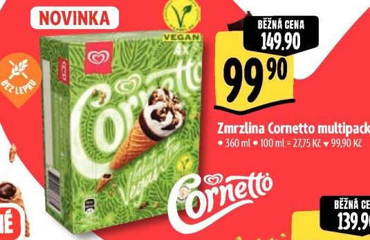 Nanuk kornout Cornetto Vegan Algida