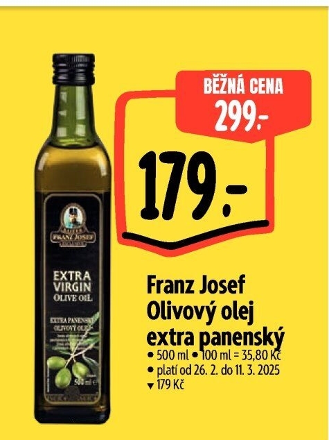 Olivový olej extra panenský Exclusive Franz Josef Kaiser