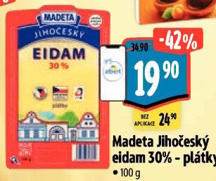 Sýr Eidam Jihočeský 30% Madeta