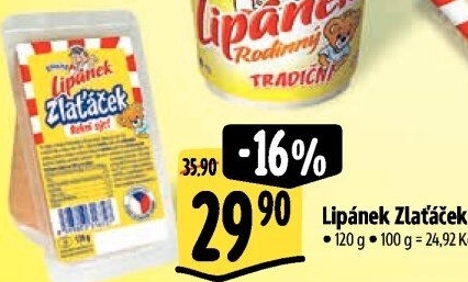 Sýr Zlaťáček Lipánek Madeta