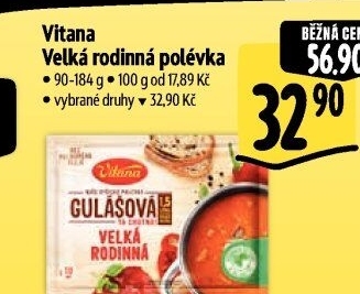 Instantní polévka Velká rodinná Vitana