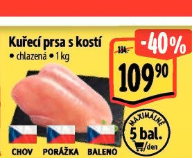 Kuřecí prsa s kostí