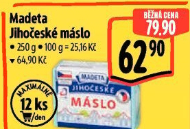 Máslo Jihočeské Madeta