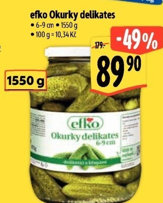 Okurky delikates Efko