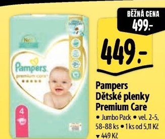 Pleny dětské Pampers Premium Care
