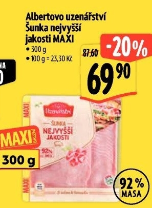 Šunka nejvyšší jakosti Albertovo uzenářství