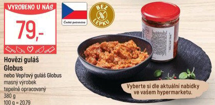 Hovězí guláš ve skle Globus