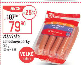 Párky lahůdkové Váš Výběr