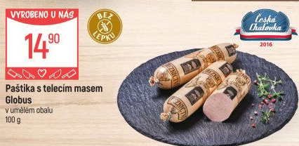 Paštika s telecím masem Játrovka Globus