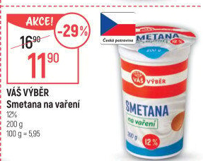 Smetana na vaření Váš Výběr