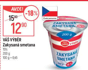 Zakysaná smetana 15% Váš Výběr