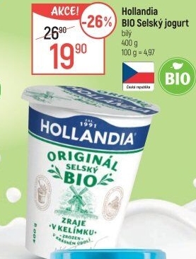Bílý jogurt selský bio Hollandia